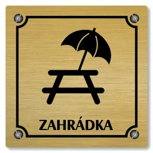 Zahrádka, 118x118mm, zlatá, Kansas